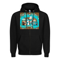 Black winter snowman coffee Zipper Hoodie - Jasminsmagicworld