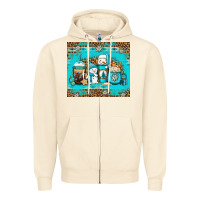 Sandshell winter snowman coffee Zipper Hoodie - Jasminsmagicworld