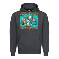 Smoke winter snowman coffee Zipper Hoodie - Jasminsmagicworld