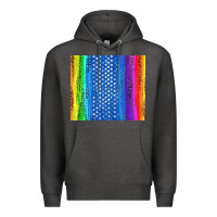 Charcoal Heather LGBTQ+ Pride American Flag Tumbler Premium Hoodie - BundleAndBundleShop