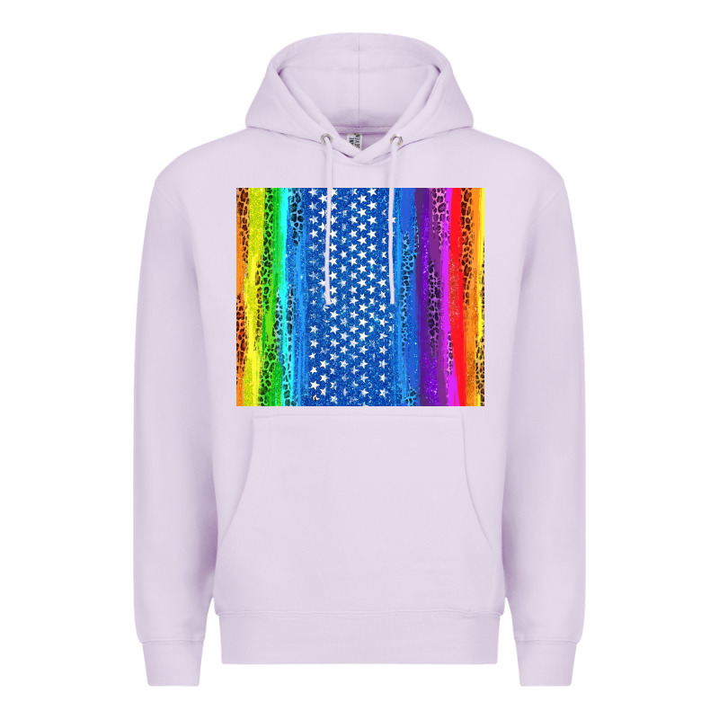 Lgbtq+ Pride American Flag Tumbler Premium Hoodie by BundleAndBundleShop | Teevron