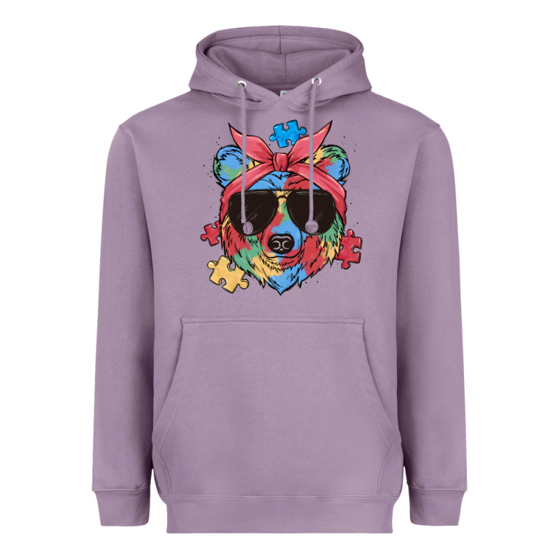 Autism Awareness Bear Heavyweight Hoodie by MaliasSmallBusiness | Teevron
