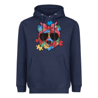 Navy autism awareness bear Heavyweight Hoodie - MaliasSmallBusiness