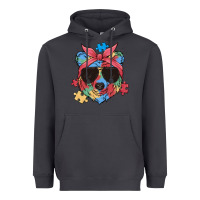 Smoke autism awareness bear Heavyweight Hoodie - MaliasSmallBusiness