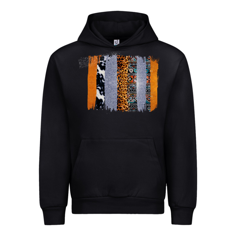 Western Cowhide Glitter Aztec Leopard Pattern Brushstroke Urban Hoodie by Bettercallsaul | Teevron