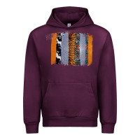 Mauve Wine Western Cowhide Glitter Aztec Leopard Pattern Brushstroke Urban Hoodie - Bettercallsaul