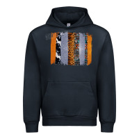Navy Western Cowhide Glitter Aztec Leopard Pattern Brushstroke Urban Hoodie - Bettercallsaul