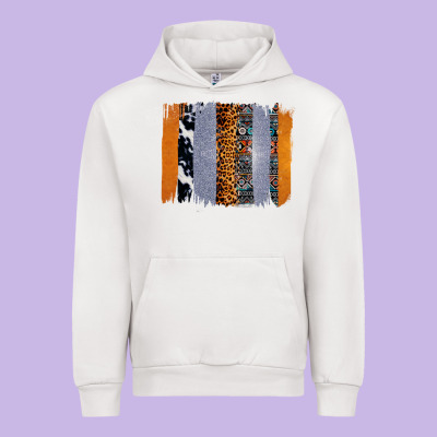 Western Cowhide Glitter Aztec Leopard Pattern Brushstroke Urban Hoodie Designed By Bettercallsaul