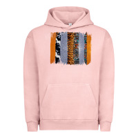Pigment Salmon Western Cowhide Glitter Aztec Leopard Pattern Brushstroke Urban Hoodie - Bettercallsaul