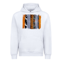 White Western Cowhide Glitter Aztec Leopard Pattern Brushstroke Urban Hoodie - Bettercallsaul