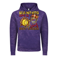 Cloud Purple diamonds are a girls best friend softball Vintage Hoodie - texasbilliewilder