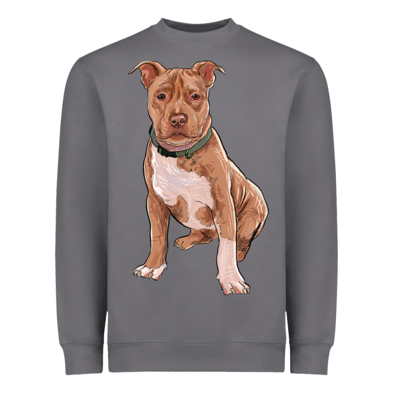 Brown Pitbull Heavyweight Sweatshirt by RanaPortraitStore | Teevron