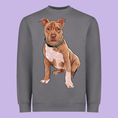 Heavyweight Sweatshirt brown pitbull