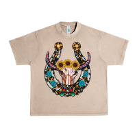 French Oak western horseshoe skull Urban Heavy Tee - RanaPortraitStore