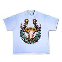 Grape Ice western horseshoe skull Urban Heavy Tee - RanaPortraitStore
