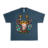 Midnight Navy western horseshoe skull Urban Heavy Tee - RanaPortraitStore