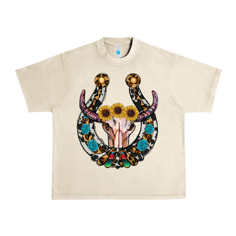 Western Horseshoe Skull Urban Heavy Tee by RanaPortraitStore | Teevron