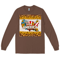 Chestnut god bless america square coaster Long Sleeve Tee - HRA Design Shop