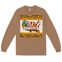 Toasted Coconut god bless america square coaster Long Sleeve Tee - HRA Design Shop
