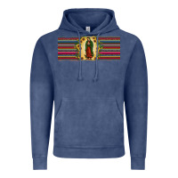 Vintage Denim lady of Guadalupe  sunflower Vintage Hoodie - JahusDesignShop