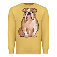 Antique Gold bulldog Premium Sweatshirt - MaliasSmallBusiness
