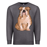 Charcoal Heather bulldog Premium Sweatshirt - MaliasSmallBusiness