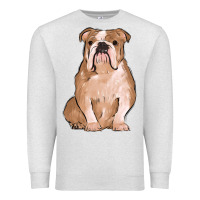 Oatmeal Heather bulldog Premium Sweatshirt - MaliasSmallBusiness
