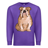 Purple bulldog Premium Sweatshirt - MaliasSmallBusiness