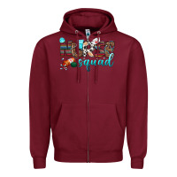 Burgundy nurse squad Zipper Hoodie - BundleAndBundleShop