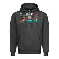Charcoal Heather nurse squad Zipper Hoodie - BundleAndBundleShop