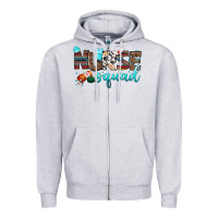 Heather Grey nurse squad Zipper Hoodie - BundleAndBundleShop