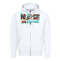 White nurse squad Zipper Hoodie - BundleAndBundleShop