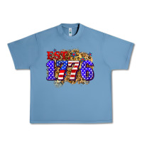 Pebble Blue est. 1776 4th of july Urban Heavy Tee - Zillion Design Studio