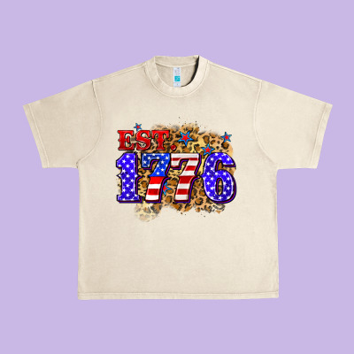 Est. 1776 4th Of July Urban Heavy Tee Designed By Zillion Design Studio