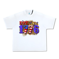 White est. 1776 4th of july Urban Heavy Tee - Zillion Design Studio