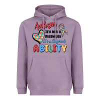 Lavender autism it's not a disability it's a different abil Heavyweight Hoodie - MaliasSmallBusiness