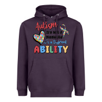 Plum autism it's not a disability it's a different abil Heavyweight Hoodie - MaliasSmallBusiness