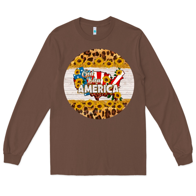 God Bless America Round Coaster Long Sleeve Tee by HRA Design Shop | Teevron