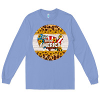 Colony Blue god bless america round coaster Long Sleeve Tee - HRA Design Shop