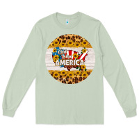 Matcha god bless america round coaster Long Sleeve Tee - HRA Design Shop
