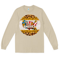 Mushroom god bless america round coaster Long Sleeve Tee - HRA Design Shop