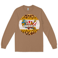 Toasted Coconut god bless america round coaster Long Sleeve Tee - HRA Design Shop