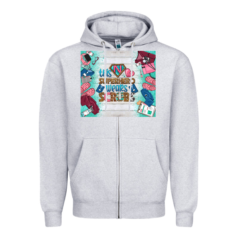 This Superhero Wears Scrubs Tumbler Zipper Hoodie by BundleAndBundleShop | Teevron