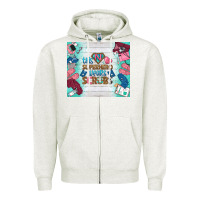 Oatmeal Heather this superhero wears scrubs tumbler Zipper Hoodie - BundleAndBundleShop