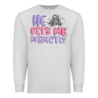 Dove Grey he fits me perfectly Premium Sweatshirt - MaliasSmallBusiness