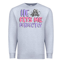 Heather Grey he fits me perfectly Premium Sweatshirt - MaliasSmallBusiness