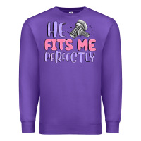 Purple he fits me perfectly Premium Sweatshirt - MaliasSmallBusiness
