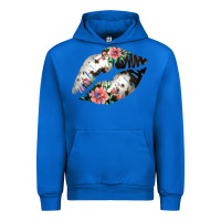 Cobalt Cowhide And Flowers Lips Urban Hoodie - Bettercallsaul