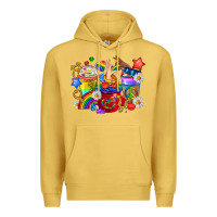 Antique Gold LGBTQ+ Pride Coffee Cups Premium Hoodie - BundleAndBundleShop