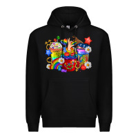Black LGBTQ+ Pride Coffee Cups Premium Hoodie - BundleAndBundleShop